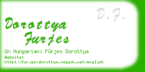 dorottya furjes business card